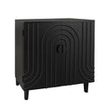 2 Door Storage Cabinet With Adjustable Shelf - Black