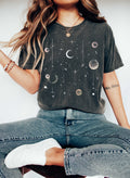 Sun, Moon And Stars Celestial Night Sky Dreamscape Of Cosmic Wonder Comfort Colors Tee