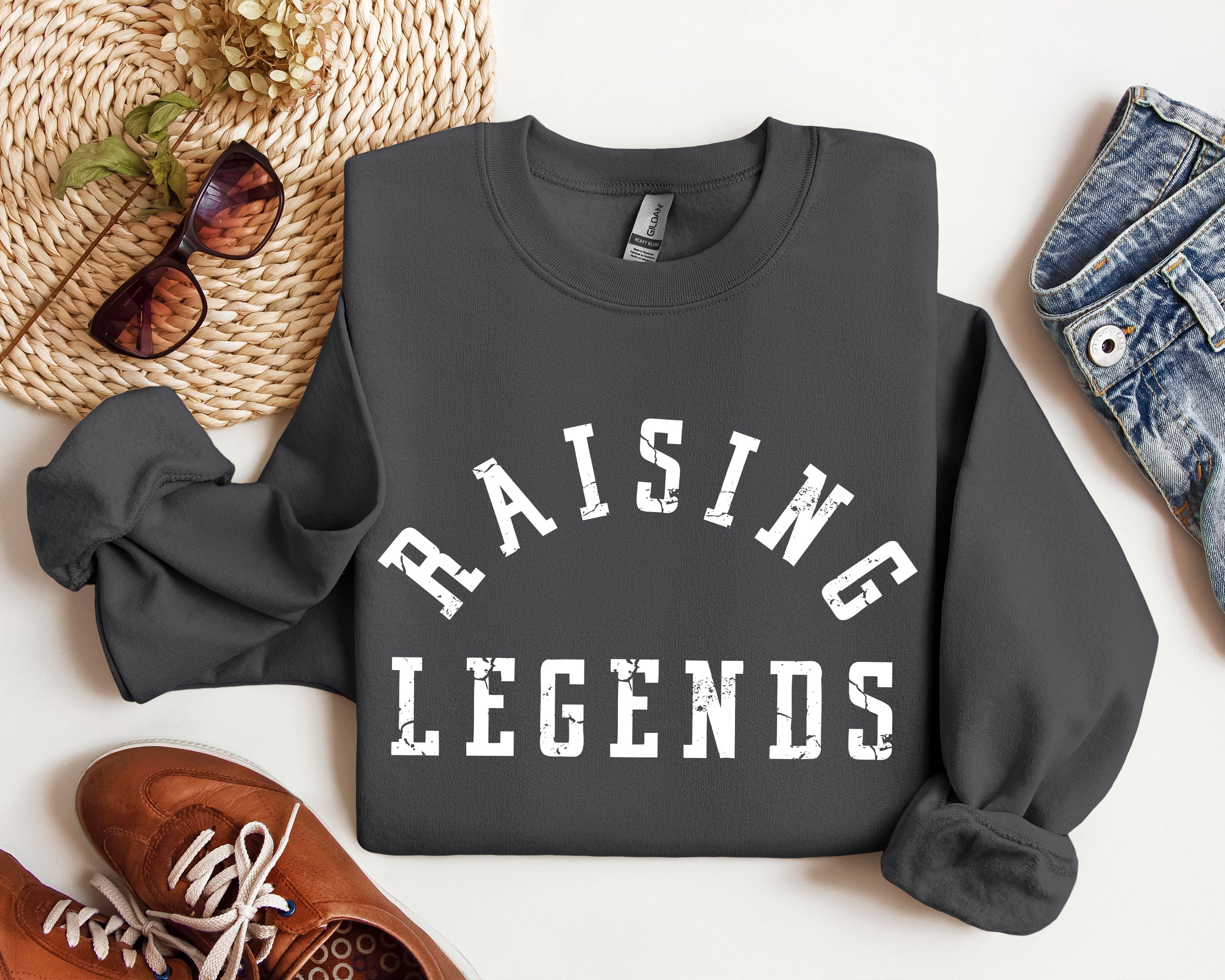 Raising Legends Mother's Day Sports Mom Coach Father's Day Celebration Edition Sweatshirt