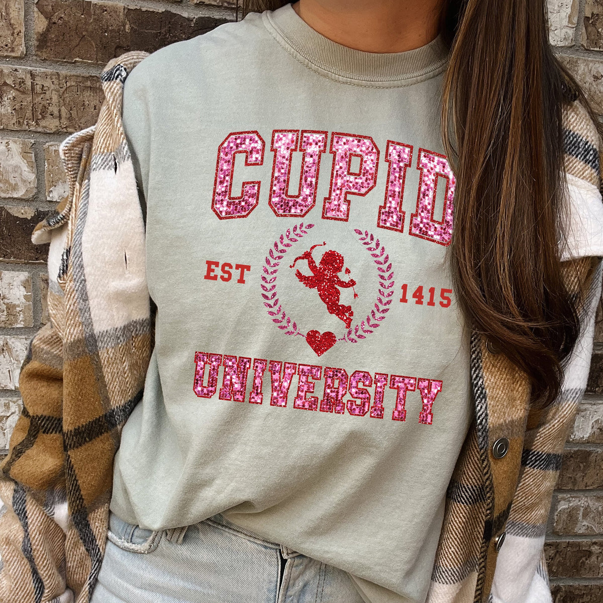Cupid University Premium Vintage Comfort Colors Tee Valentines Day Edition For Lovers