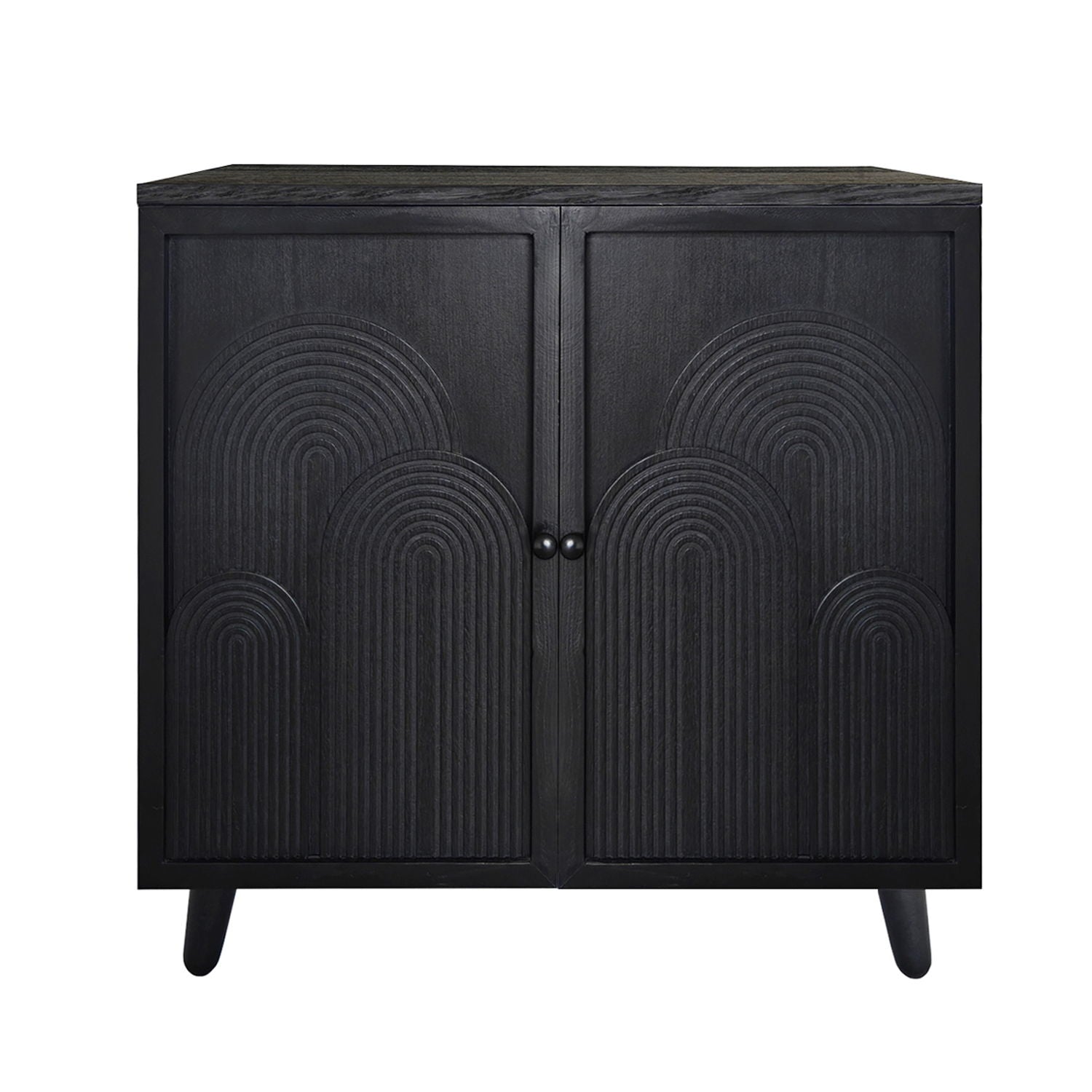 2 Door Accent Cabinet Storage Cabinet With Adjustable Shelf - Black