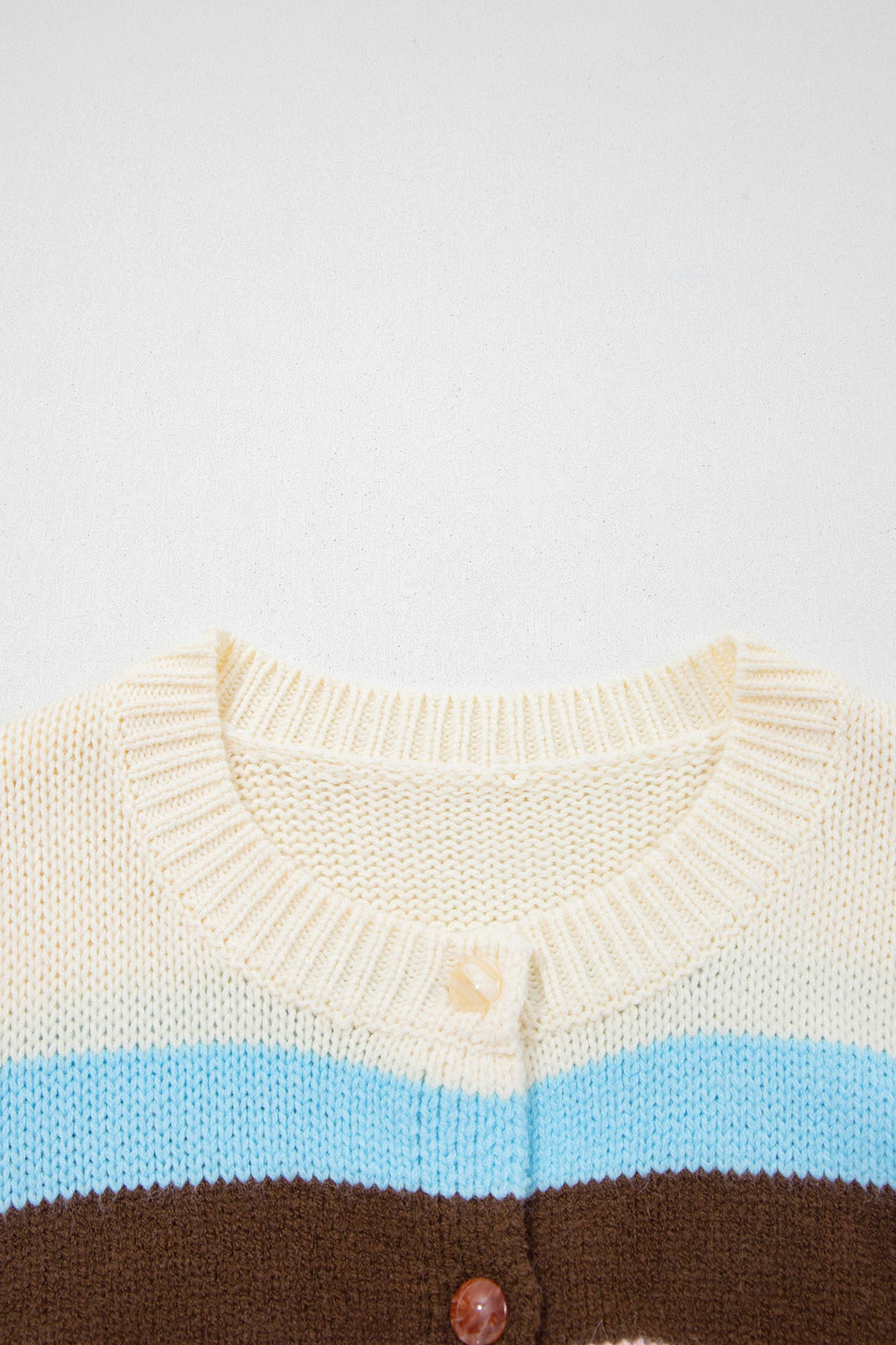 Stripe Colorblock Long Sleeve Drop Shoulder Cardigan