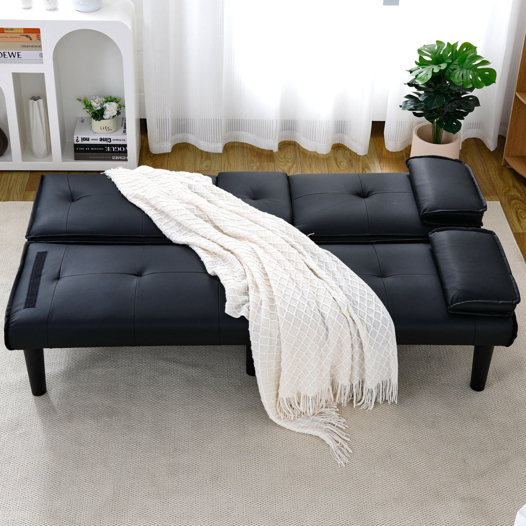 Sofa Bed With Foldable Design And Cup Holder
