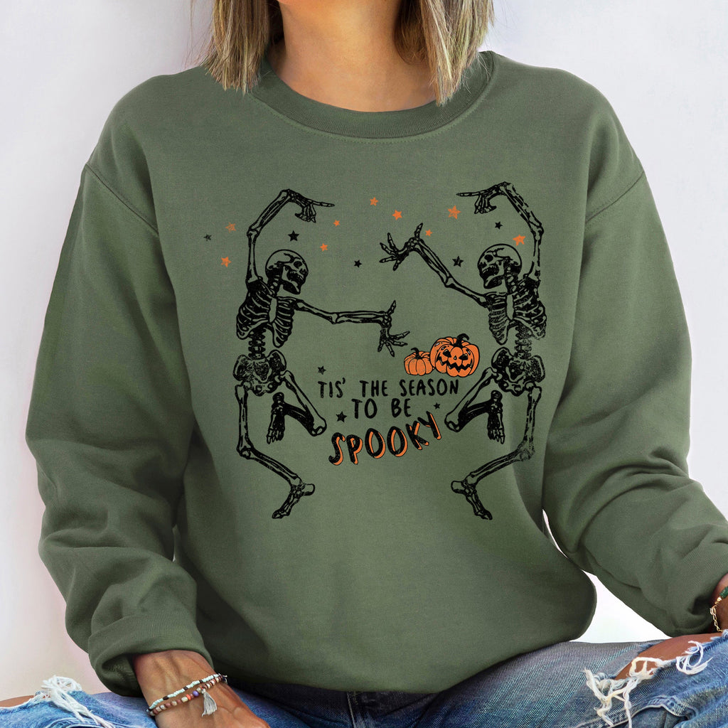 Spooky Dance Halloween Cozy Fleece Inside Soft Thermal Lined For Halloween Nights Sweatshirt