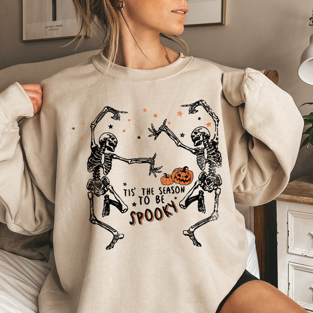Spooky Dance Halloween Cozy Fleece Inside Soft Thermal Lined For Halloween Nights Sweatshirt