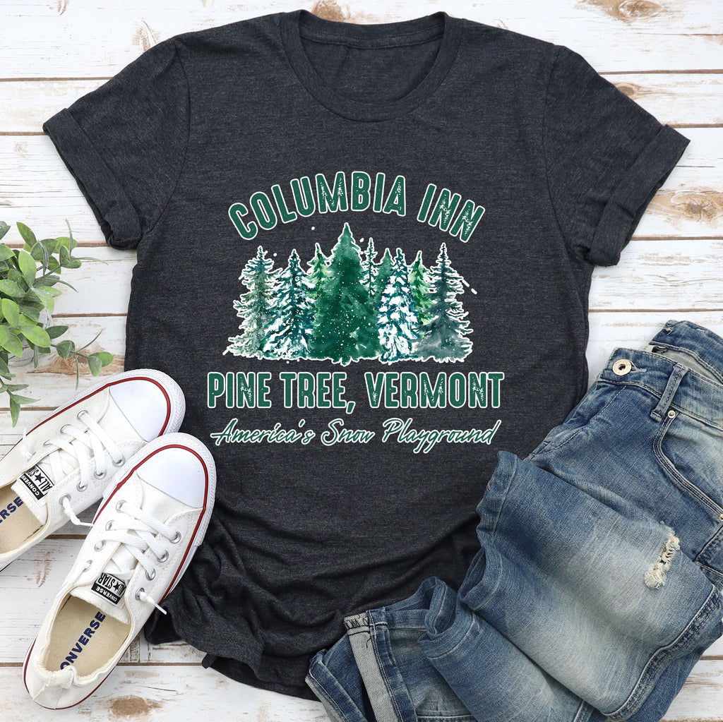Columbia Inn White Christmas Movie Classic Musical Showtune Nostalgia Holiday Film Graphic Tee