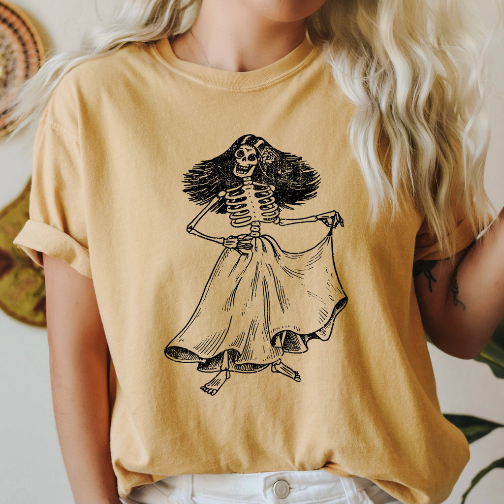 Day Of The Dead Retro Halloween Comfort Colors Tee