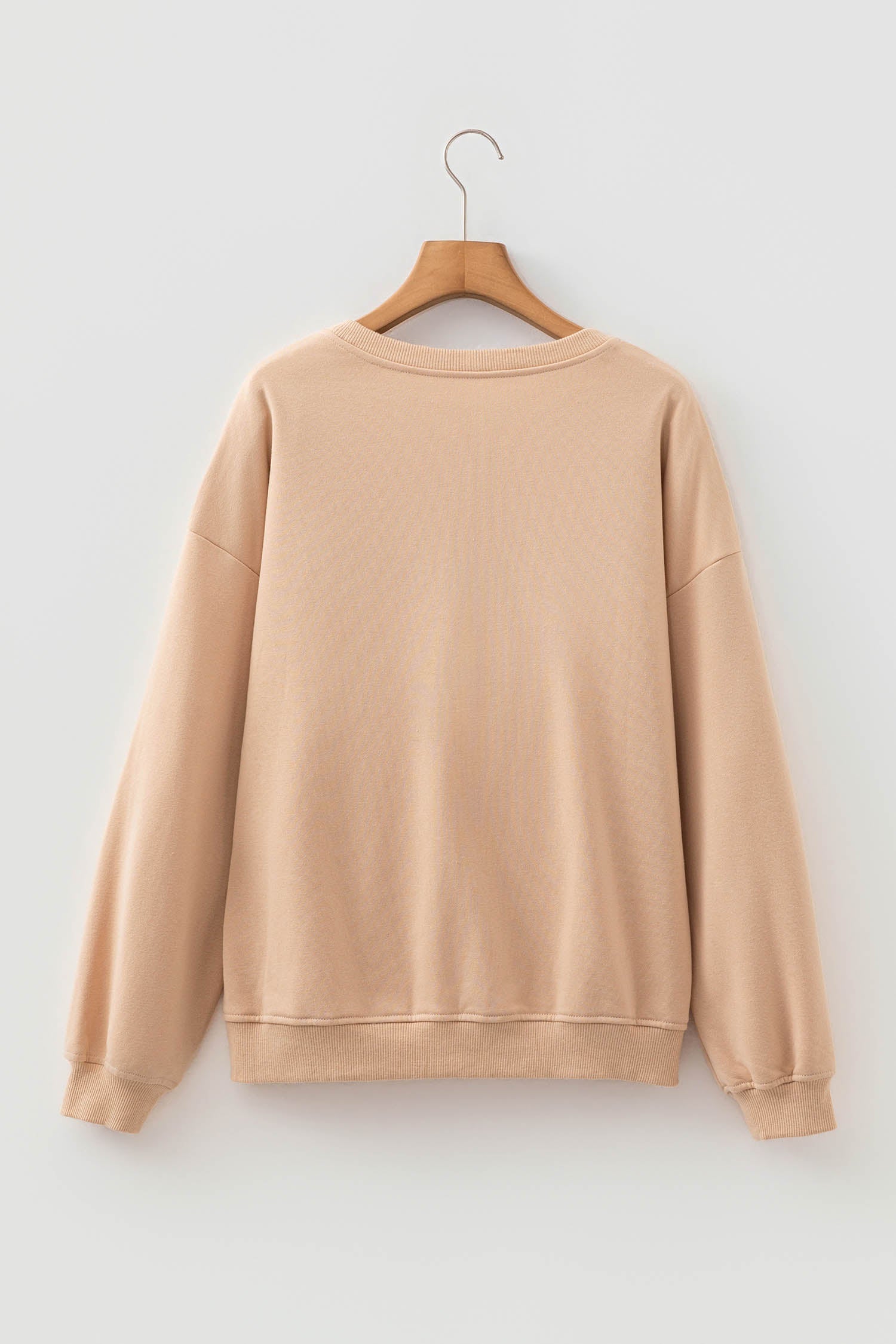 Western Horseshoe Embroidered Patch Drop Shoulder Sweatshirt