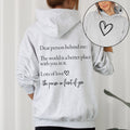 Dear Person Behind Me Heart Positivity Kindness Mental Health Awareness Hooded Sweatshirt