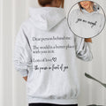 Dear Person Behind Me You Are Enough Positivity Kindness Mental Health Graphic Hoodie