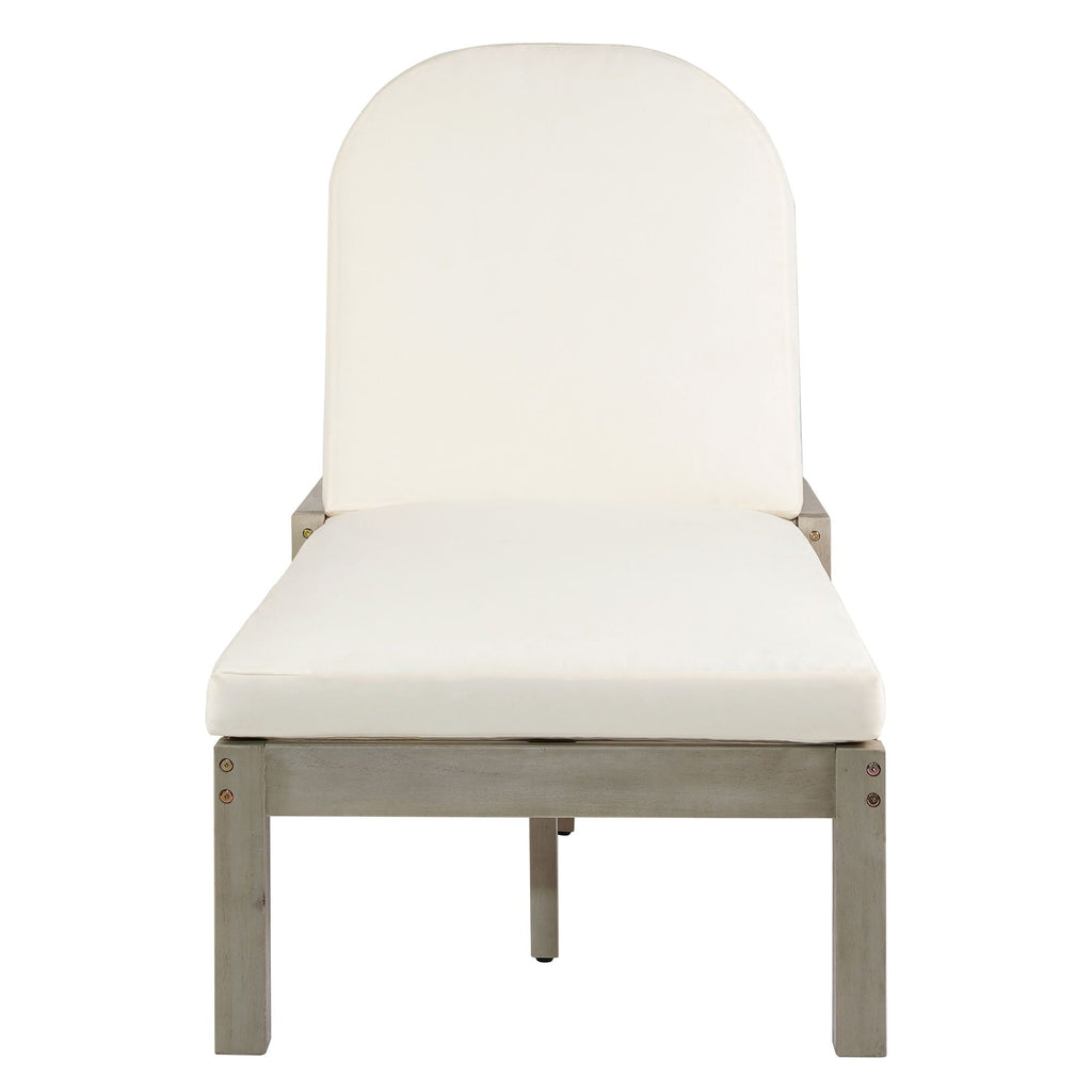Outdoor Chaise Lounge With 5 Position Adjustable Backrest (Set of 2)