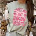 Don't Go Bacon My Heart Pig Valentine's Day Design Pig Lovers Limited Edition Comfort Colors Tee