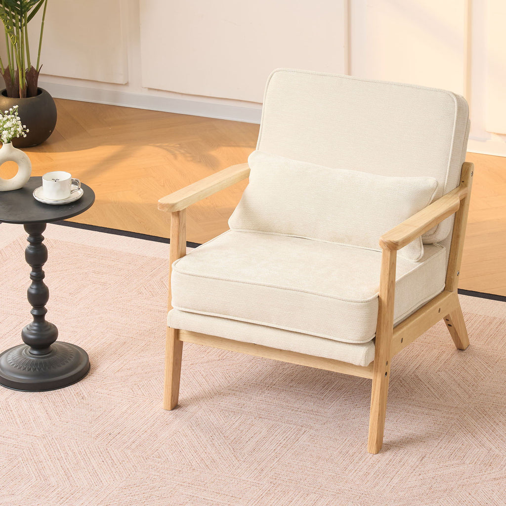 Living Room Chair With Lumbar Pillow