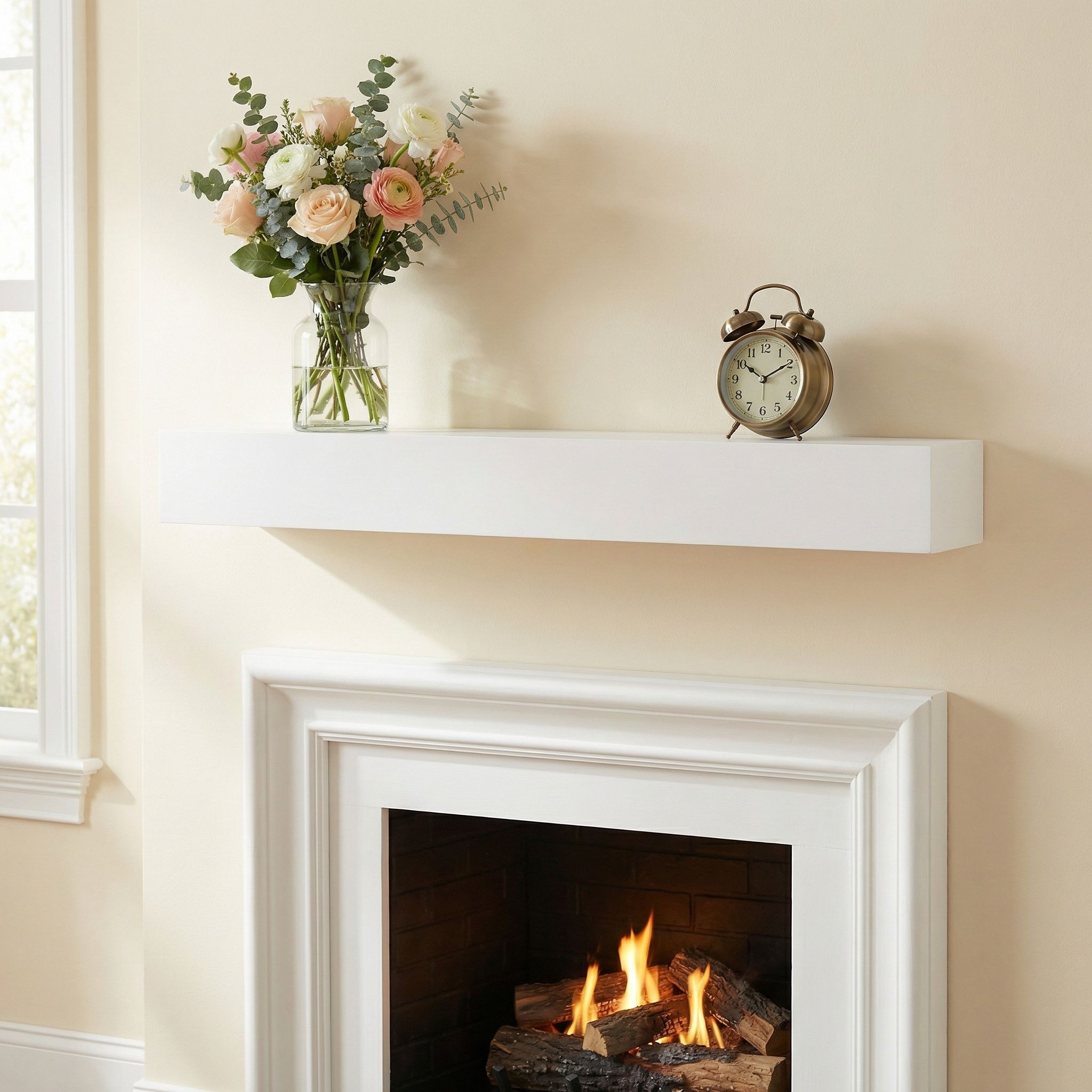 Fireplace Mantel Floating Shelf For Home Decor