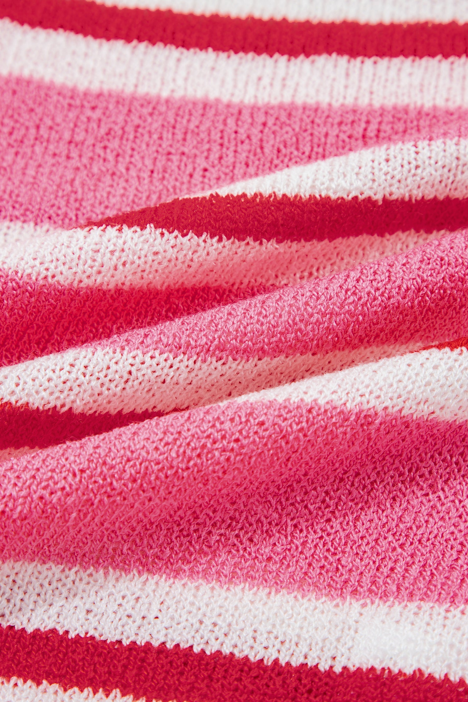 Stripe Drop Shoulder Buttoned Knit Cardigan
