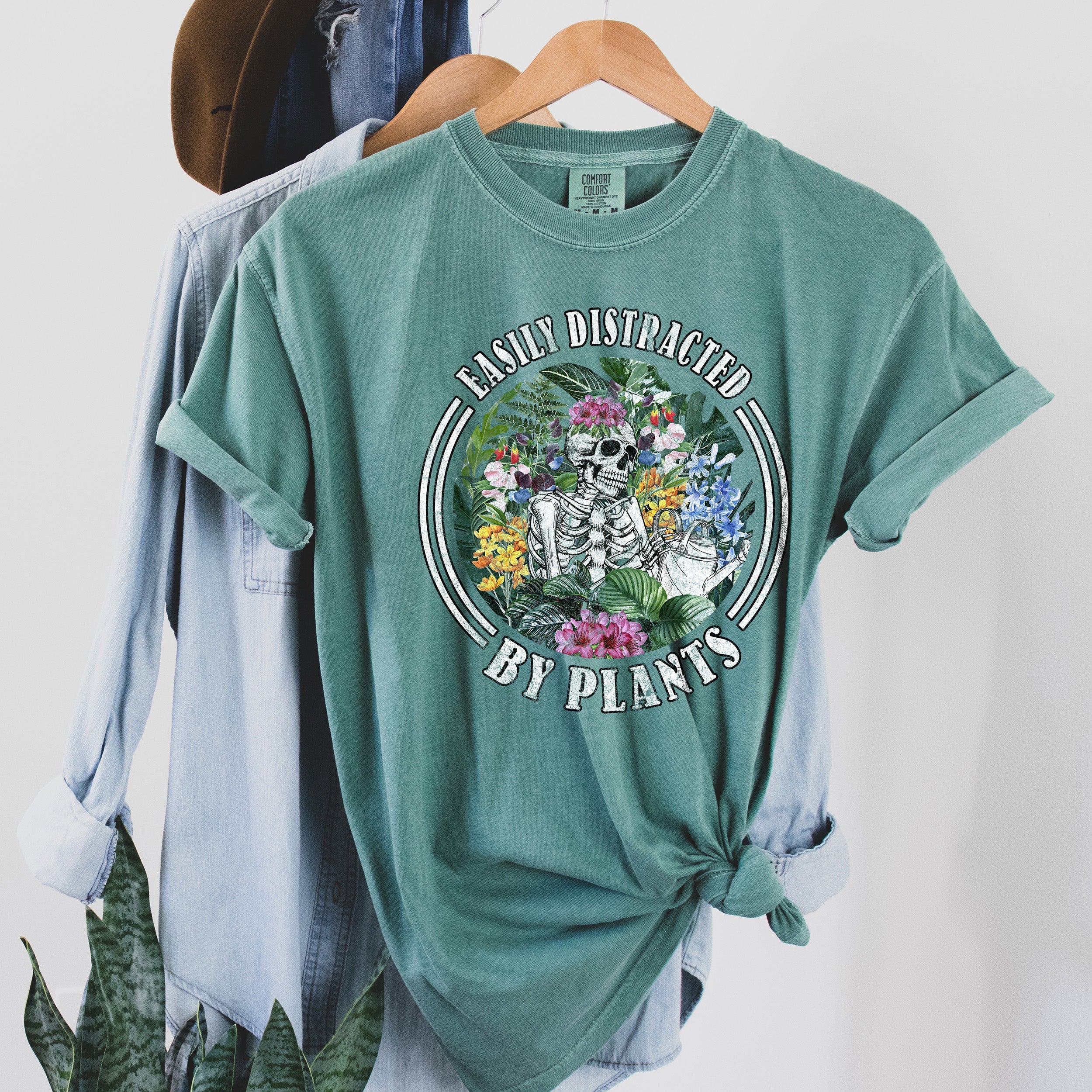 Easily Distracted By Plants Comfort Colors Tee
