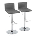 Mason - Contemporary Adjustable Barstool & Swivel With Straight T Footrest (Set of 2)