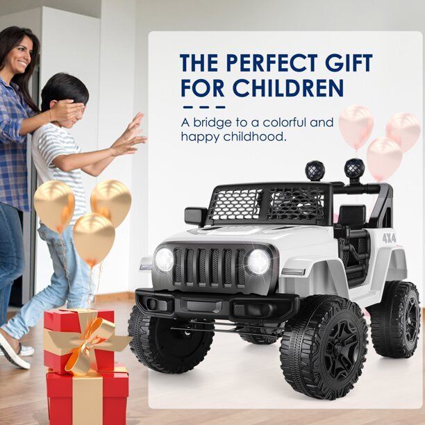 12V Electric Ride-On Car for Kids with Bluetooth MP3 and Remote Control