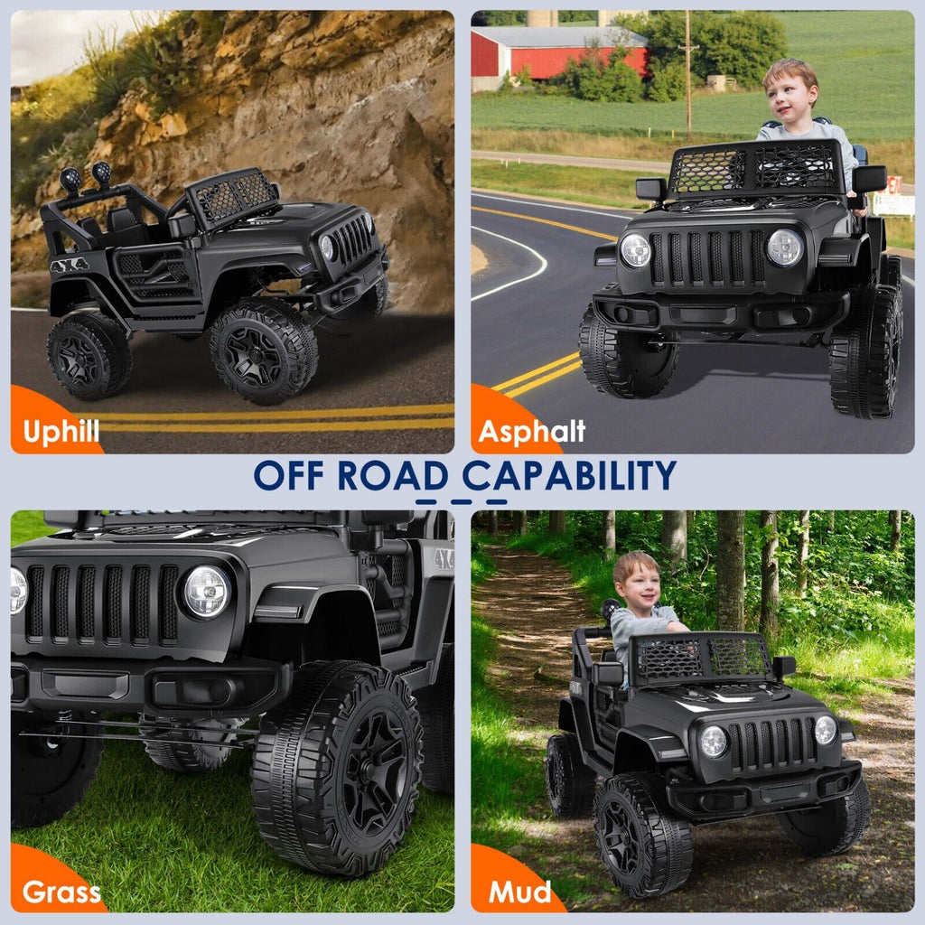 2-Seater Electric Ride-On Truck for Kids with Remote Control, MP3 Player, and LED Lights
