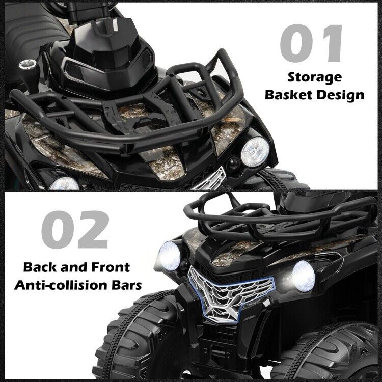 Electric Kids ATV 4 Wheeler with MP3 Player and Headlights - 2 Speeds for Exciting Driving Experience