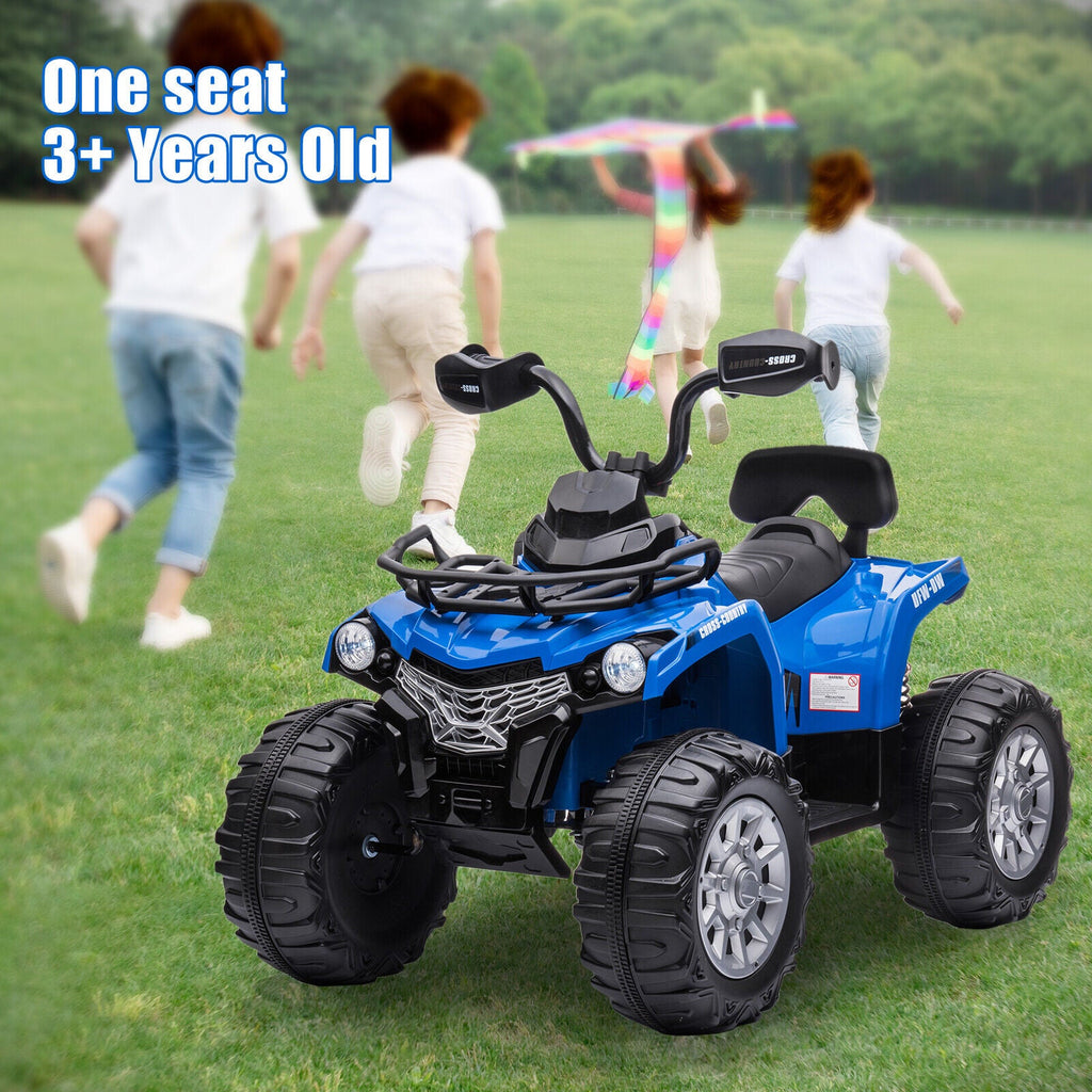 Black Quad 4-Wheeler Electric Ride On Car for Kids with Music and LED Lights - Brand New in the US