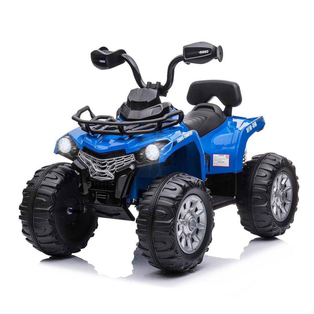 Electric Kids ATV Quad Car with LED Headlights - 12V Battery Powered Ride On Toy