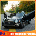 Electric Kids Ride-On Car Bentley Style with Remote Control and LED Lights - Black