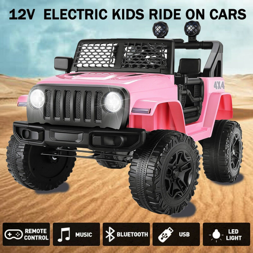 Electric Kids Ride-On JEEP Truck with Remote Control and 2 Seats - 3 Speed Options - Perfect Gift for Children