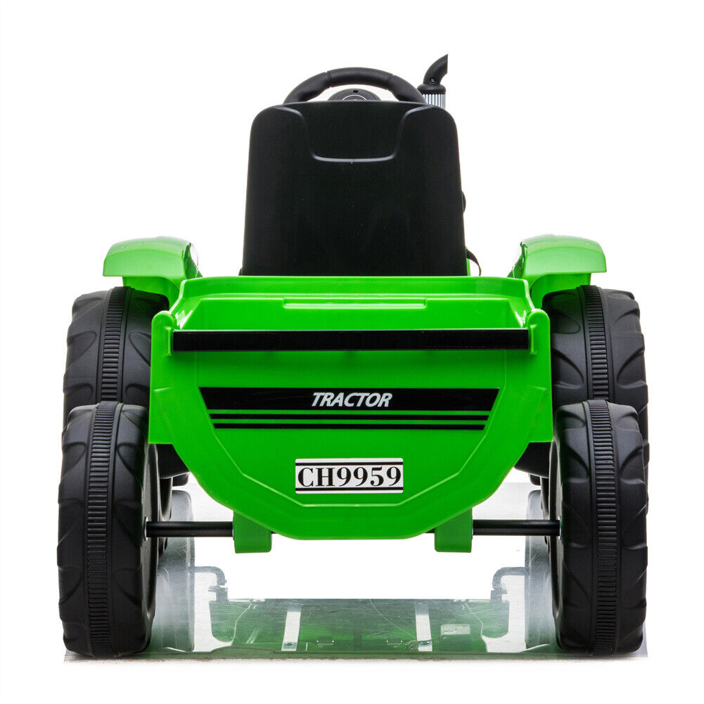Electric Kids Ride-On Tractor with Trailer and Remote Control - 12V Battery-Powered