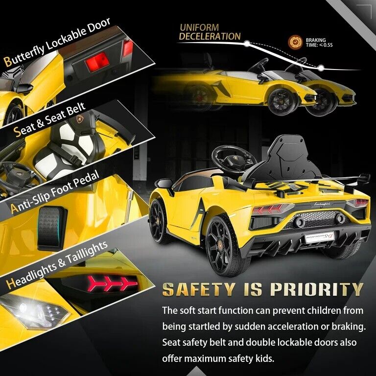 Electric Lamborghini Sian Ride On Car for Kids with Remote Control and MP3 Player - Perfect Gift for Kids!