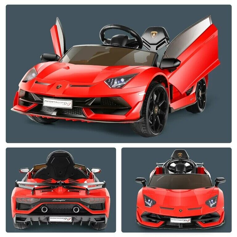 12V Lamborghini Kids Electric Ride On Car with Remote Control, MP3 Player & LED Lights