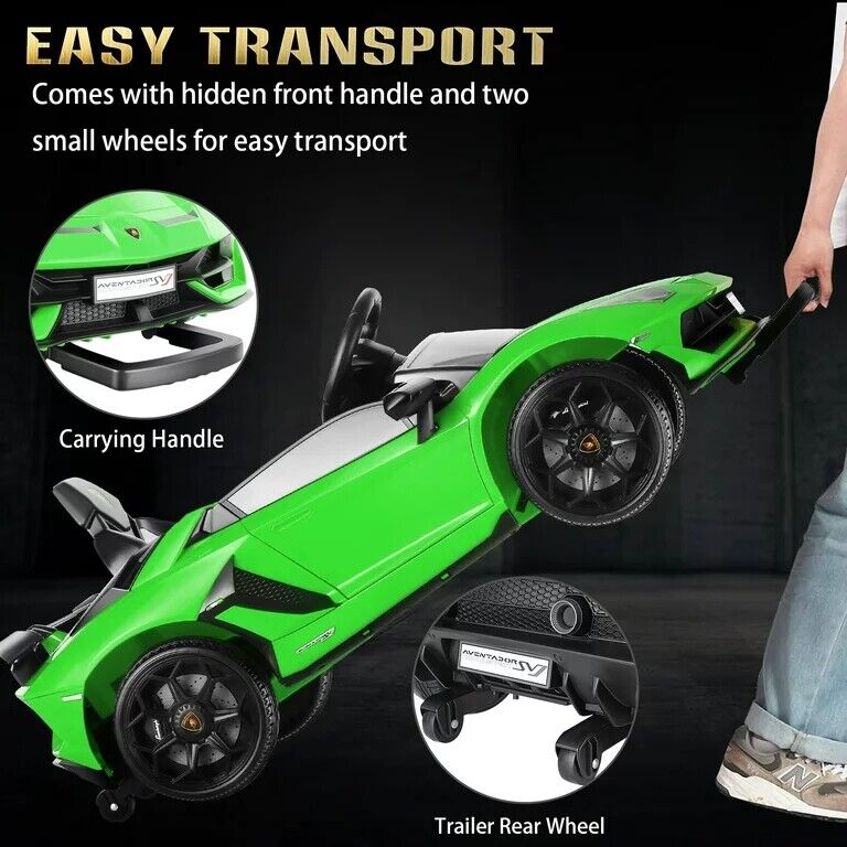 Licensed Lamborghini Electric Ride-On Car for Kids with Remote Control, MP3 and USB Connectivity