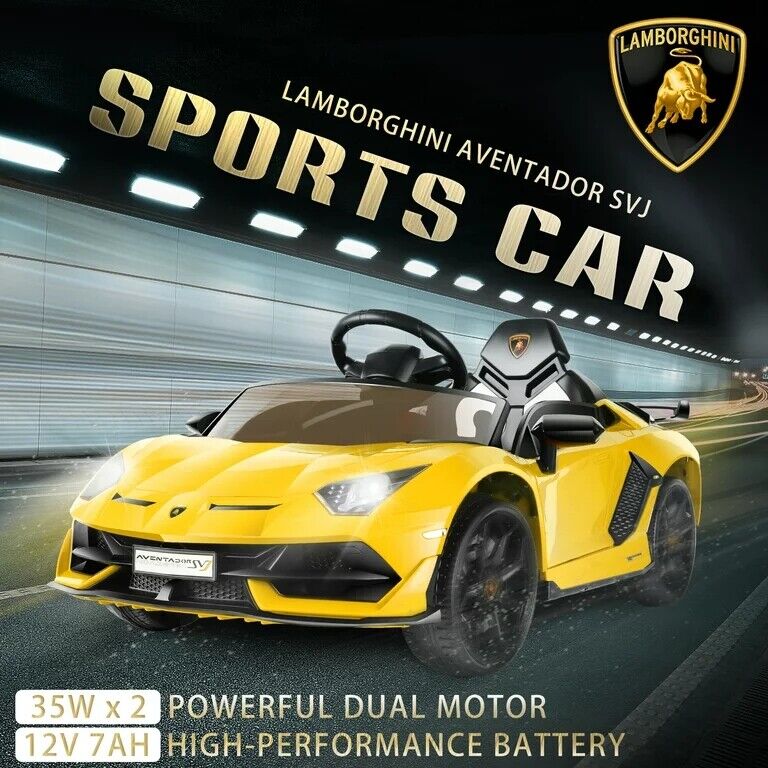Licensed Lamborghini Electric Ride-On Car for Kids with Remote Control, MP3 and USB Connectivity