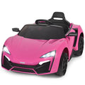 Electric Pink Ride-On Car for Kids with Remote Control, Lights, MP3 Player, and Openable Doors