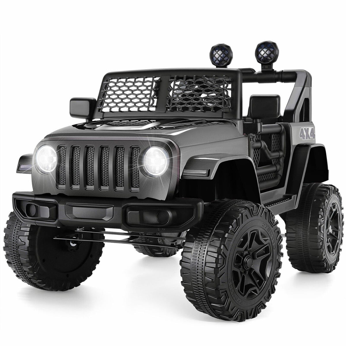 12V Electric Ride-On Trucks for Kids with Remote Control, MP3 Music, and Lights