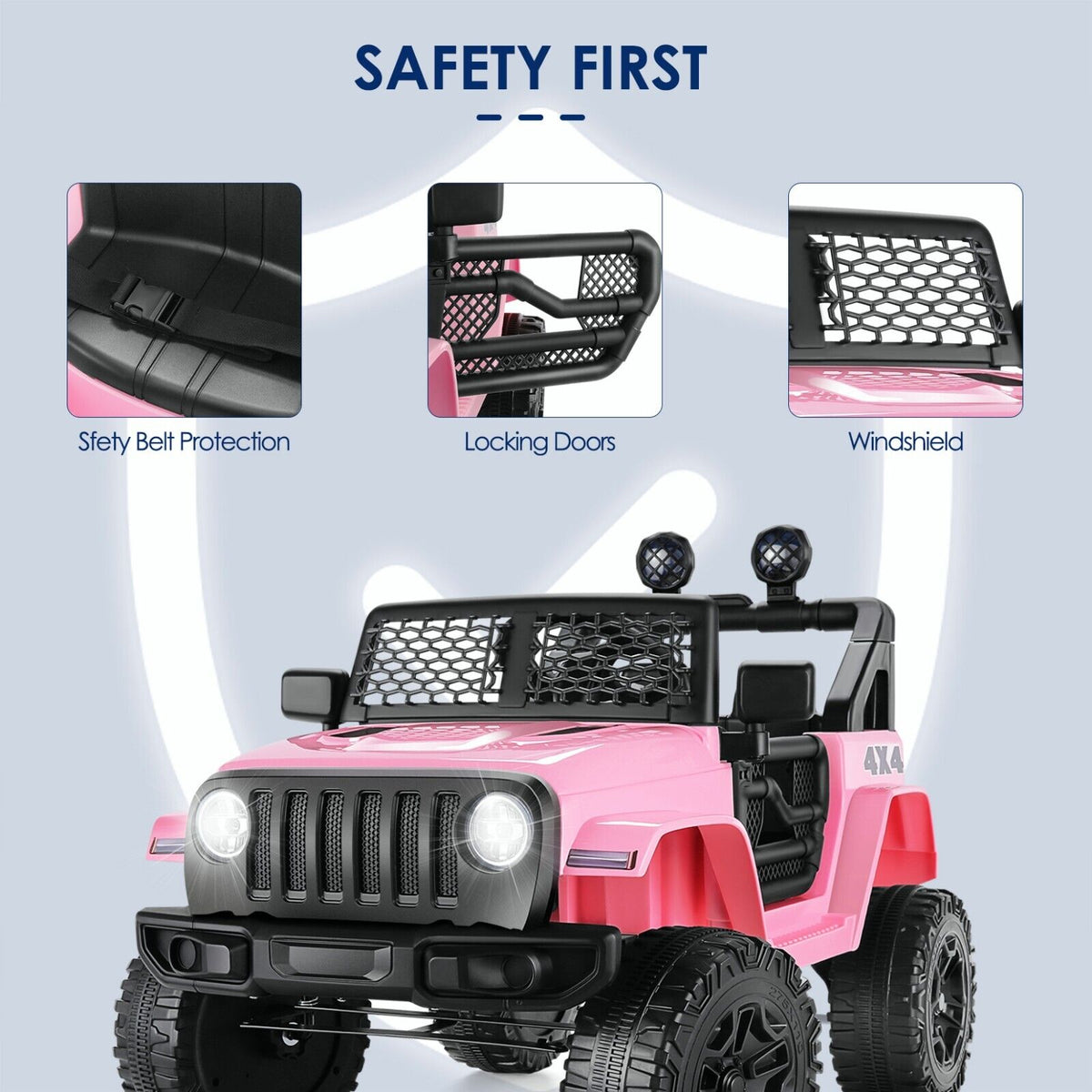 Electric Ride-On Car for Kids with Remote Control and MP3 Player - 12V Children's Truck Toy