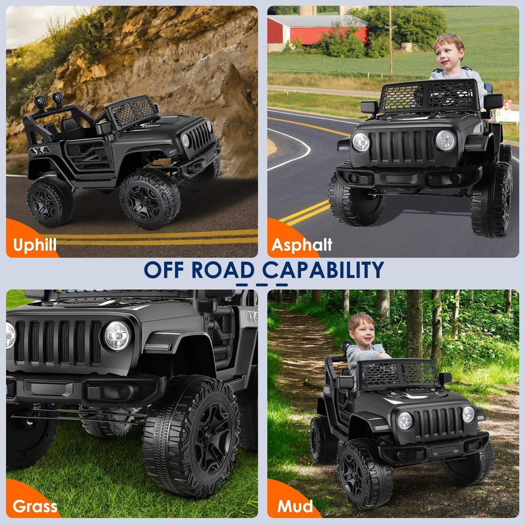 Electric Ride On Car Truck for Kids with Remote Control and LED Lights - 3 Speed Options