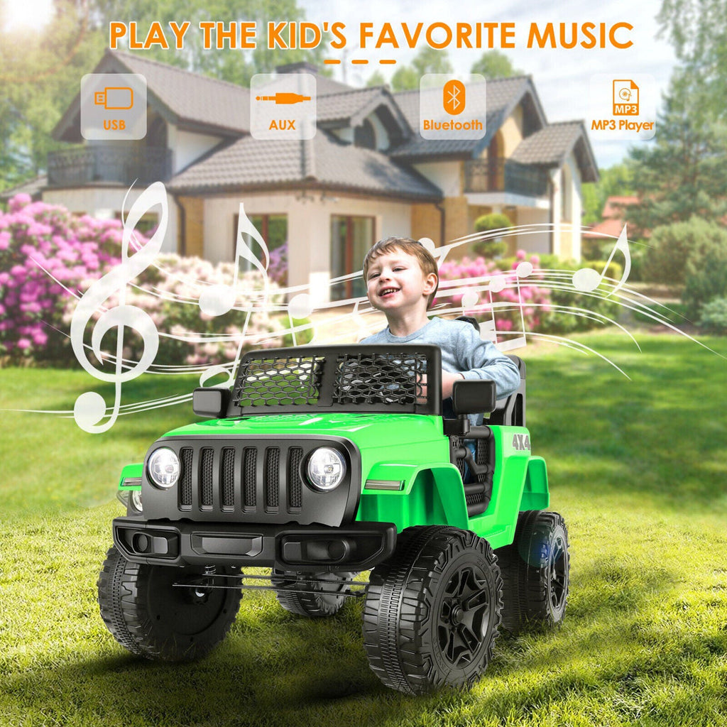 Electric Ride On Car Truck for Kids with Remote Control and LED Lights - 3 Speed Options