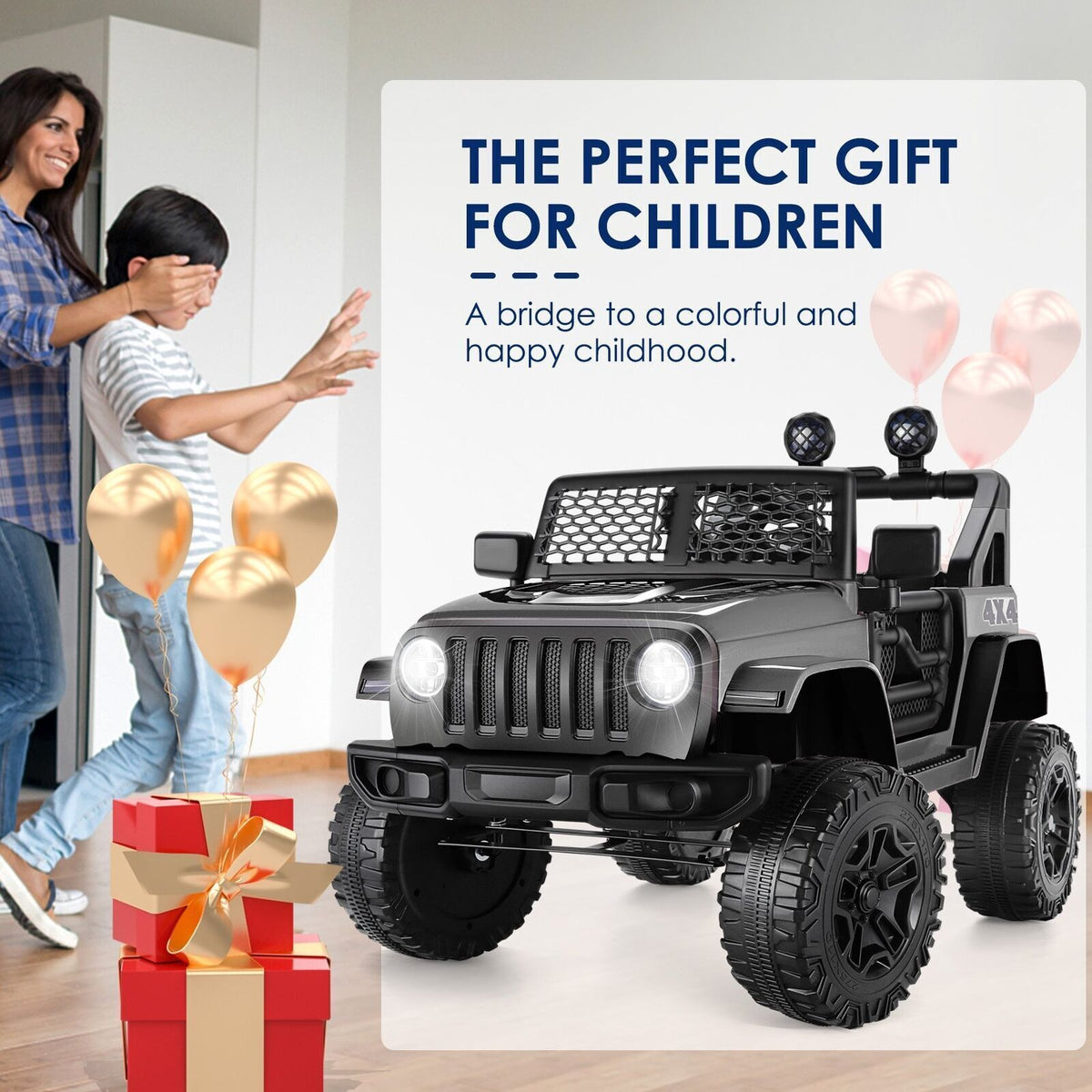 Electric Ride-On Cars for Kids with Parental Remote Control - 12V Battery Powered
