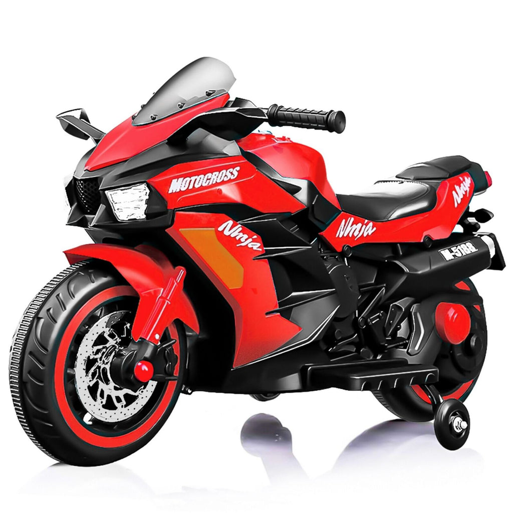 Electric Ride-On Motorbike for Kids - 12V Rechargeable 2-Wheel Car