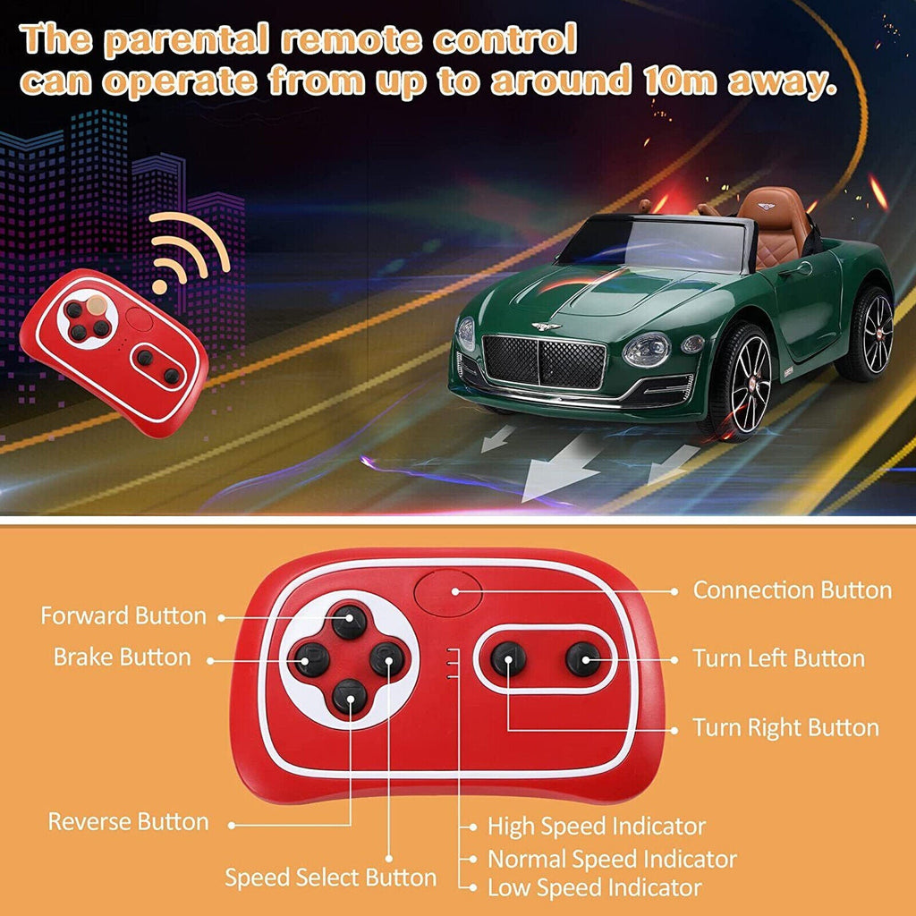 Exp 12 6V Battery Operated Toy Car Ride On with Remote Control - Kids Bentley Style