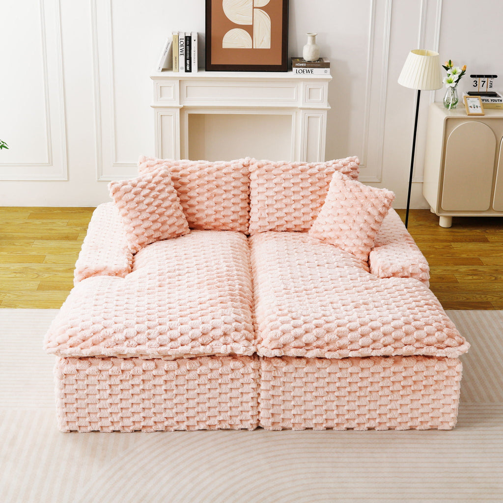 Double Chaise Lounge With Full Compressed Sponge
