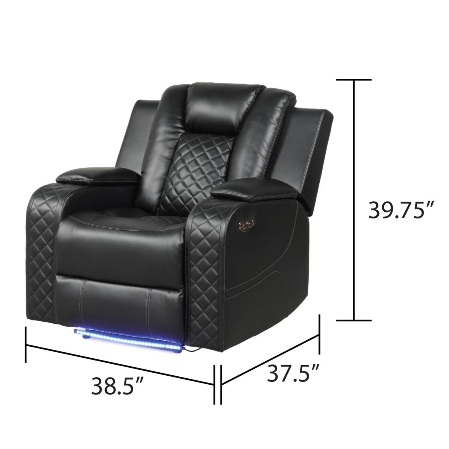 Benz - LED & Power Recliner Chair With Adjustable Headrest