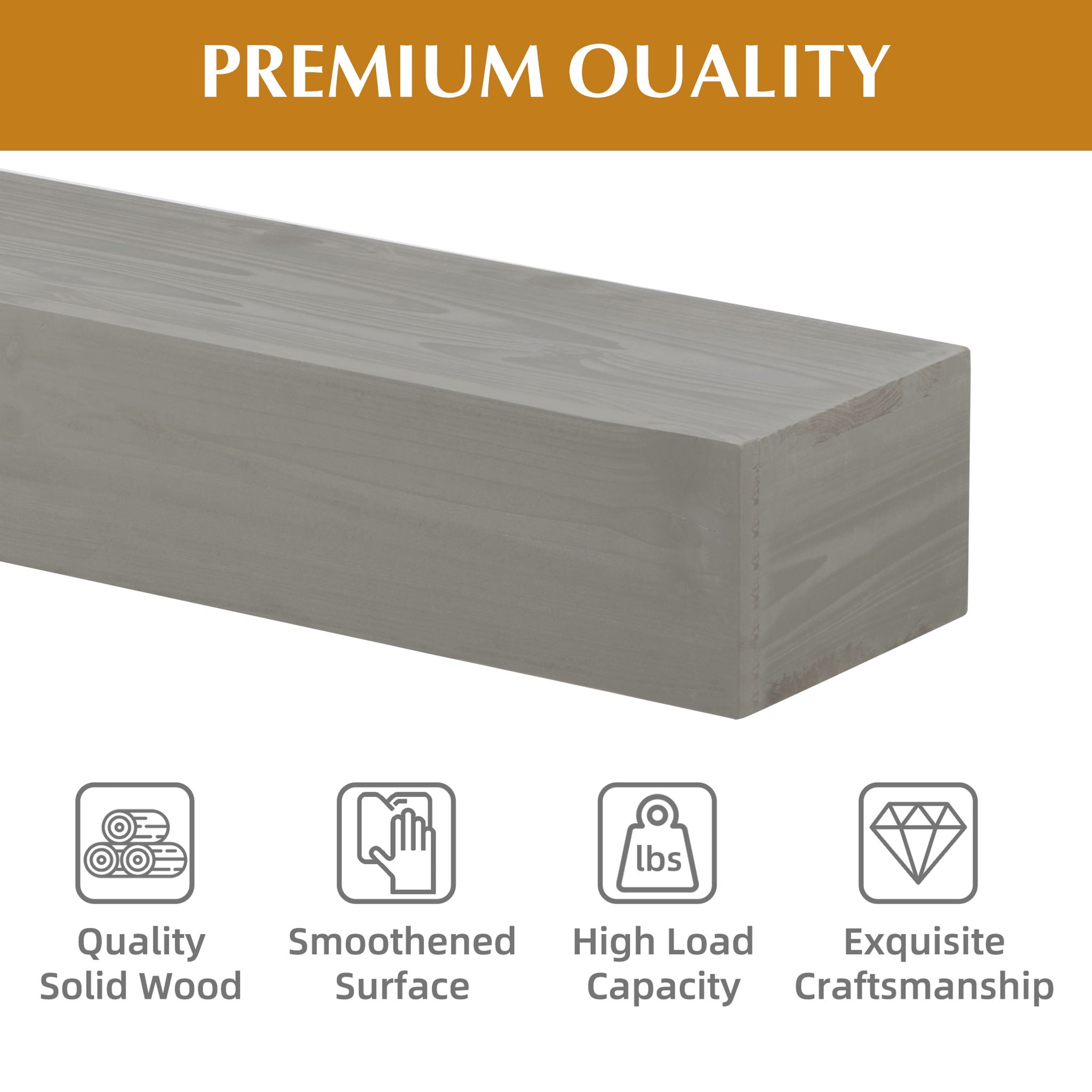 Fireplace Mantel Floating Shelf For Home Decor