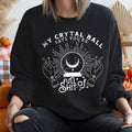 My Crystal Ball Vintage Halloween Fortune Telling Mystic Night Illustration Sweatshirt