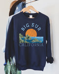 Big Sur National Park Vintage Inspired Scenic Coastline Graphic Adventure Collection Sweatshirt