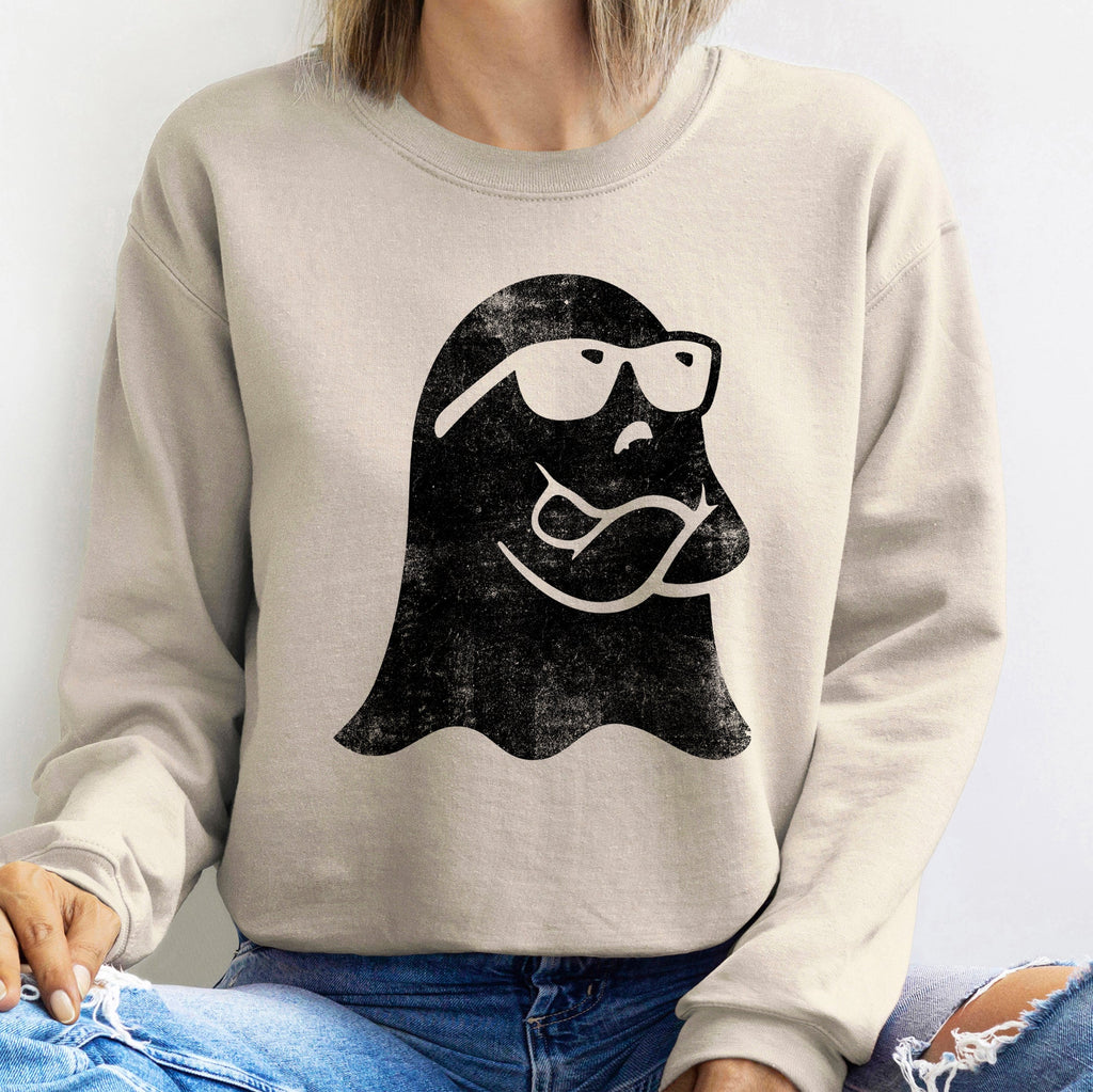 Ghost Arms Crossed Halloween Spirit Scene Illustration With Eerie Ghost Figures Sweatshirt