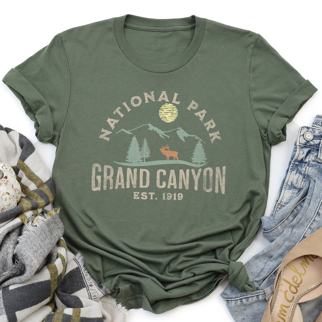 Grand Canyon National Park Scenic Print Nature Landscape Premium Soft Graphic Tee