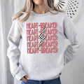 Heart Breaker Retro Bolt Valentine's Day Vintage Style Statement Ultra Bold Edgy Graphic Sweatshirt