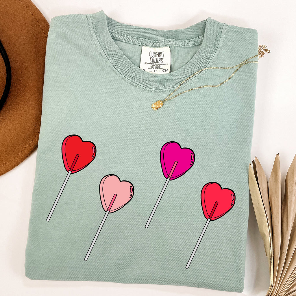 Valentine's Candy, Lollipop, Sweet Heart Valentine's Day Edition Comfort Colors Tee